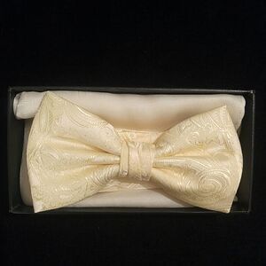 MEN'S LARR BRIO BOW TIE AND HANKY SET